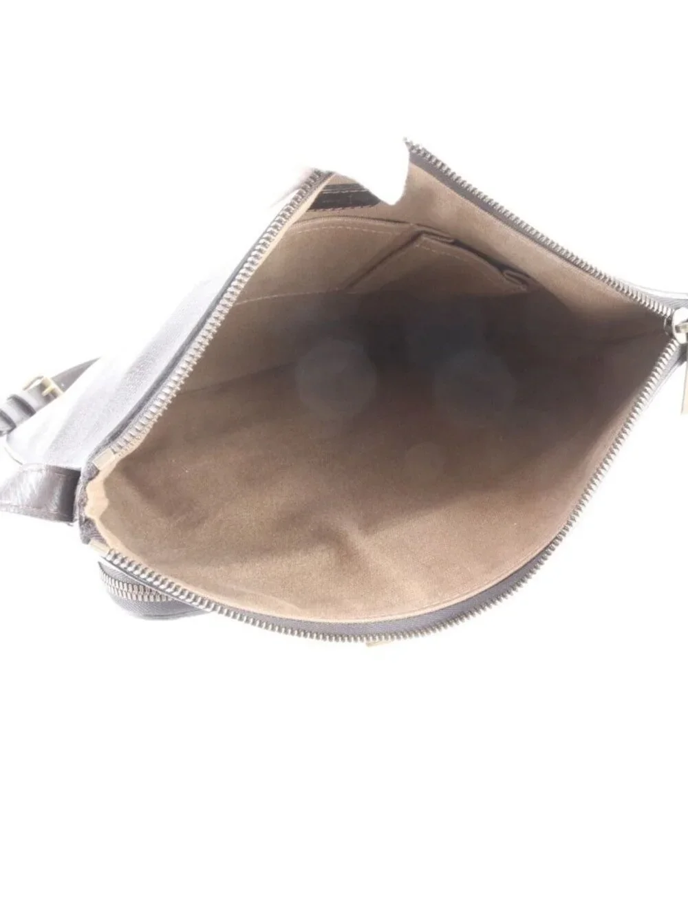 Louis Vuitton Utah Sac Plat Leather Shoulder Bag Messenger Brown
